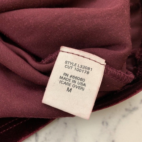 BCBG Vintage Velvet Mini Dress Size M Burgundy Red Slip Shift Stretch 90s y2k - Picture 6 of 11